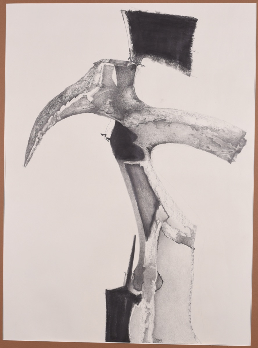 Brittle Mockery, graphite drawing by Michael Burlingame