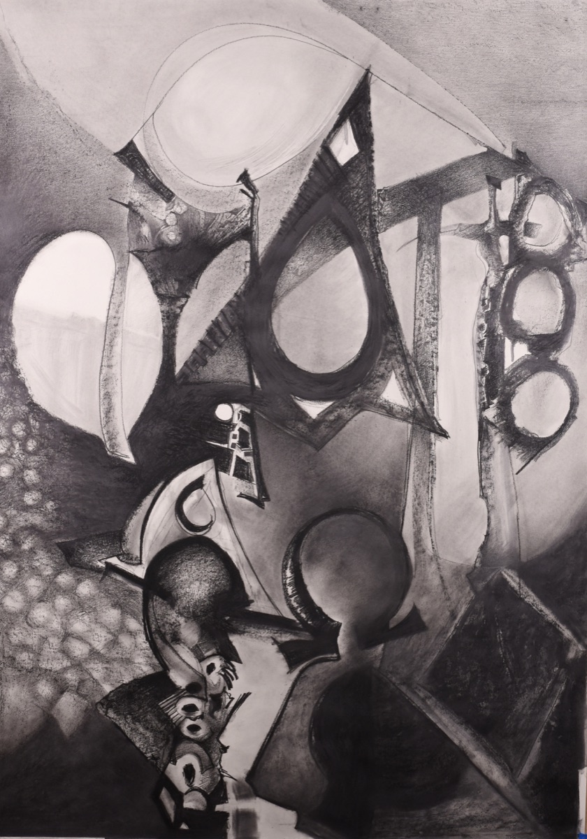 Discrete Inputs, graphite drawing by Michael Burlingame